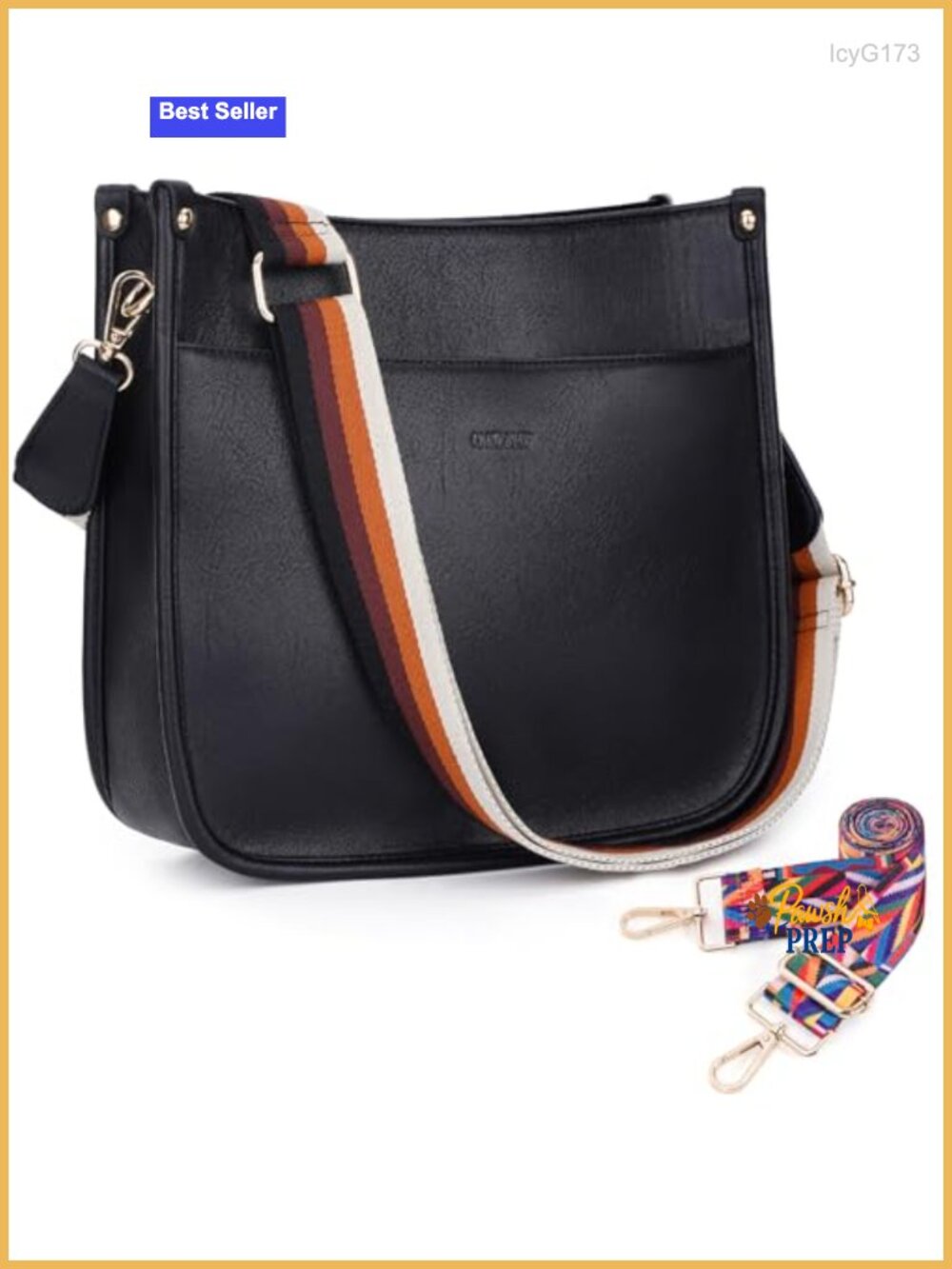 Women's Vegan Leather Hobo Crossbody Bag with 2 Adjustable Guitar Straps